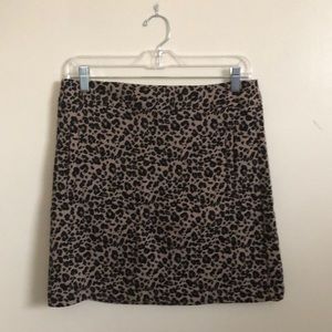 Loft leopard print skirt